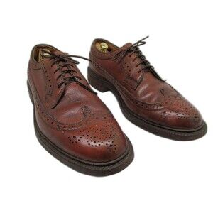 Nettleton Pebbled Leather Brogue Wingtip Derbys Mens Size US 9